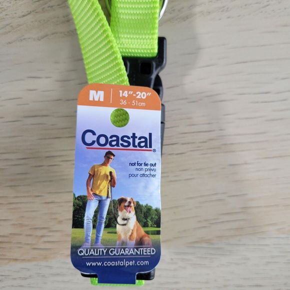 Coastal Adjustable Dog Collar Size M Medium 14" - 20" Light Green Snap Collar - Picture 2 of 4